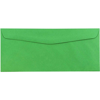 JAM Paper Recycled Booklet Envelope, #10 (4 1/8&quot; x 9 1/2&quot;) Brite Hue Green, 25/PK