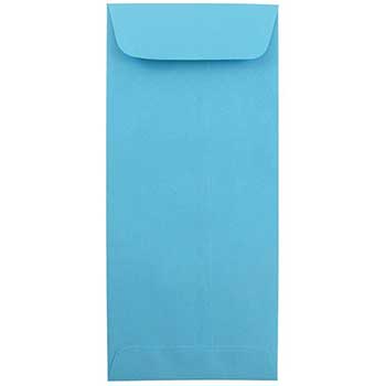 JAM Paper Policy Business Colored Envelopes, #10, 4 1/8&quot; x 9 1/2&quot;, Blue Recycled, 50/BX