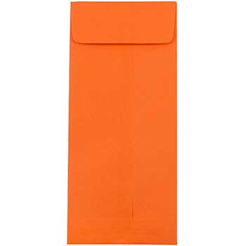 JAM Paper Policy Business Colored Envelopes, #10, 4 1/8&quot; x 9 1/2&quot;, Orange Recycled, 50/BX