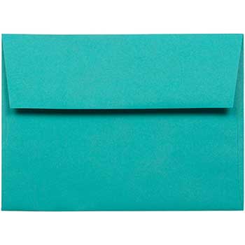 JAM Paper A6 Invitation Envelopes, 4 3/4&quot; x 6 1/2&quot;, Sea Blue Recycled, 50/PK