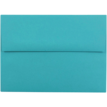 JAM Paper A6 Invitation Envelopes, 4 3/4&quot; x 6 1/2&quot;, Brite Hue Sea Blue , 25/PK