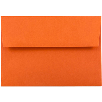 JAM Paper A6 Invitation Envelopes, 4 3/4&quot; x 6 1/2&quot;, Brite Hue Orange , 25/PK