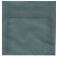 JAM Paper Translucent Vellum Envelopes, 6 1/2&quot; x 6 1/2&quot;, Ocean Blue, 50/PK