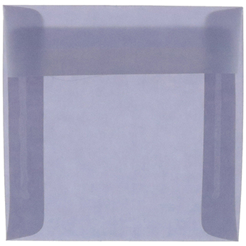 JAM Paper Square Translucent Vellum Invitation Envelopes, 8 1/2&quot; x 8 1/2&quot;,  Wisteria Purple, 250/CT