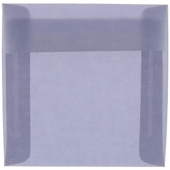 JAM Paper Square Translucent Vellum Invitation Envelopes, 8 1/2&quot; x 8 1/2&quot;,  Wisteria Purple, 25/PK