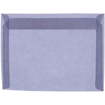 JAM Paper Booklet Translucent Vellum Envelopes, 9&quot; x 12&quot;, Wisteria Purple, 25/PK
