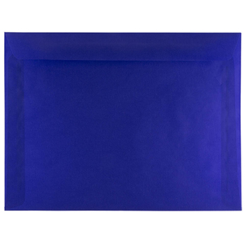 JAM Paper Booklet Translucent Vellum Envelopes, 9&quot; x 12&quot;, Primary Blue, 25/PK