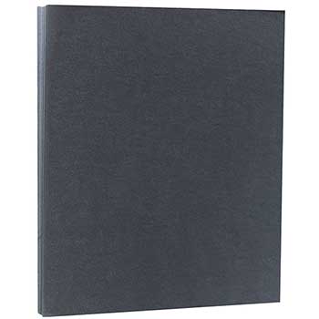 JAM Paper Translucent Vellum Cardstock, 43 lb, 8.5&quot; x 11&quot;, Charcoal Grey, 50 Sheets/Ream