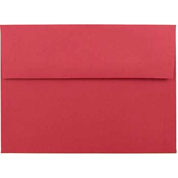 JAM Paper A7 Invitation Envelopes, 5 1/4&quot; x 7 1/4&quot;, Red Recycled, 250/BX
