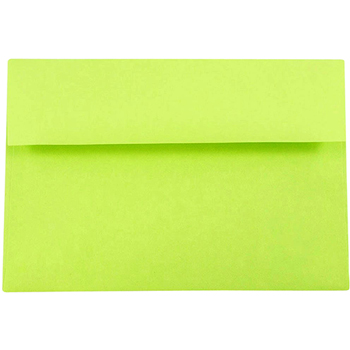 JAM Paper A8 Invitation Envelopes, 5 1/2&quot; x 8 1/8&quot;,  Brite Hue Ultra Lime, 25/PK