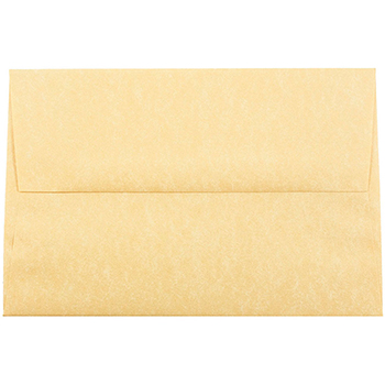 JAM Paper A8 Parchment Invitation Envelopes, 5 1/2&quot; x 8 1/8&quot;, Antique Gold Recycled, 25/PK