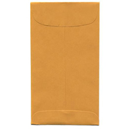 JAM Paper #6 Coin Business Recycled Envelopes, 3 3/8&quot; x 6&quot;, Brown Kraft, 50/PK