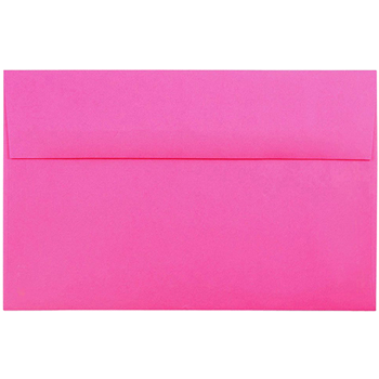 JAM Paper A10 Invitation Envelopes, 6&quot; x 9 1/2&quot;, Brite Hue Ultra Fuchsia Pink, 25/PK