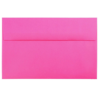 JAM Paper A10 Invitation Envelopes, 6&quot; x 9 1/2&quot; Fuchsia Pink, 50/PK