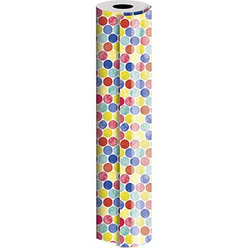 JAM Paper Wrapping Paper, Industrial, 834 sq. ft., Watercolor