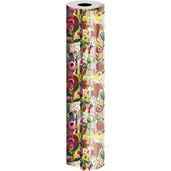 JAM Paper Wrapping Paper, Everyday, 416 sq. ft., Floral Collage