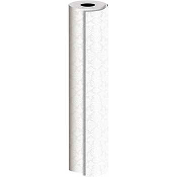 JAM Paper Wrapping Paper, Everyday, 416 sq. ft., Pearl Damask