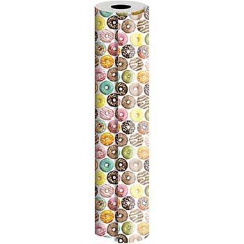 JAM Paper Wrapping Paper, Everyday, 1042 1/2 sq. ft., Donuts