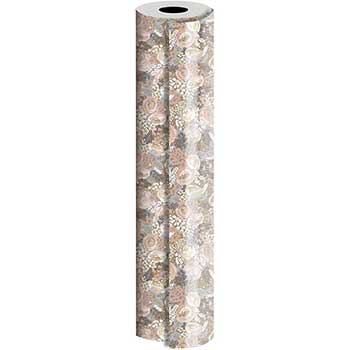 JAM Paper Wrapping Paper, Everyday, 1666 sq. ft., Bouquet