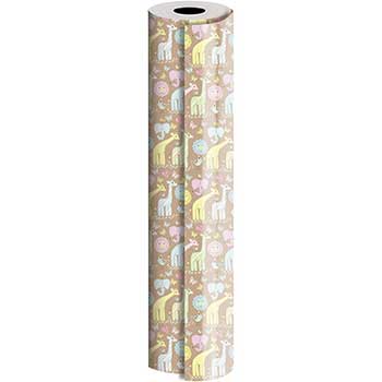 JAM Paper Wrapping Paper, Everyday, 416 sq. ft., Animal Quilt