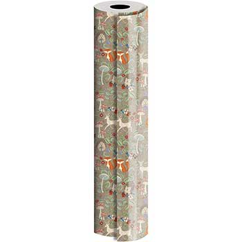 JAM Paper Wrapping Paper, Everyday, 416 sq. ft., Krafty Fox