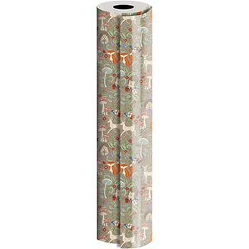 JAM Paper Wrapping Paper, Everyday, 1666 sq. ft., Krafty Fox