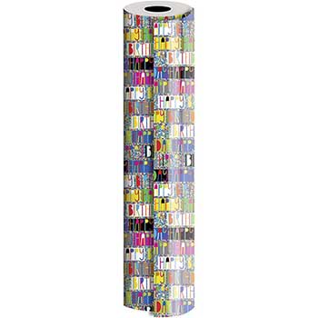 JAM Paper Wrapping Paper, Everyday, 416 sq. ft., Glitterbration