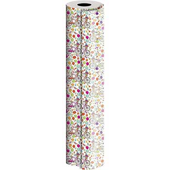 JAM Paper Wrapping Paper, Everyday, 1042 1/2 sq. ft., Celebration Cruiser