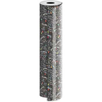JAM Paper Wrapping Paper, Everyday, 1042 1/2 sq. ft., Birthday Chalk