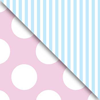 JAM Paper Wrapping Paper, Everyday, Double-Sided, 416 sq. ft., Pastel Pink &amp; Pastel Blue