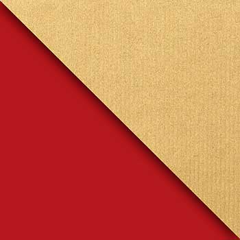 JAM Paper Wrapping Paper, Everyday, Double-Sided, 834 sq. ft., Kraft Red &amp; Gold