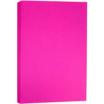 JAM Paper Colored Matte Paper, 24 lb, 11&quot; x 17&quot;, Ultra Pink, 100 Sheets/Pack