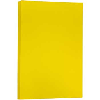 JAM Paper Matte Tabloid Paper, 11&quot; x 17&quot;, 24 lb., Yellow, 100/PK