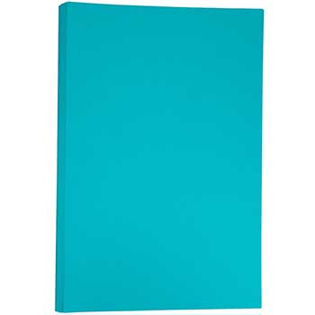 JAM Paper Colored Matte Paper, 24 lb, 11&quot; x 17&quot;, Sea Blue, 100 Sheets/Pack