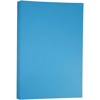 JAM Paper Colored Matte Paper, 24 lb, 11&quot; x 17&quot;, Blue, 100 Sheets/Pack