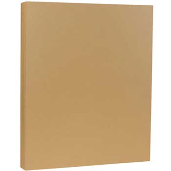 JAM Paper Cardstock, 80 lb, 8.5&quot; x 11&quot;, Tan, 250/RM