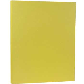 JAM Paper Colored Paper, 28 lb, 8.5&quot; x 11&quot;, Chartreuse, 50 Sheets/Pack, 10 Packs/Ream