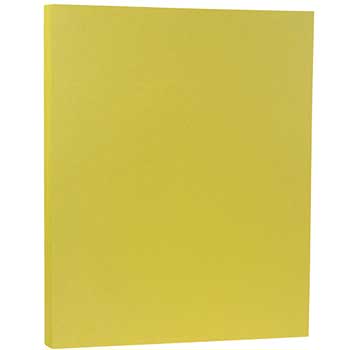 JAM Paper Cardstock, 80 lb, 8.5&quot; x 11&quot;, Chartreuse, 250 Sheets/Ream