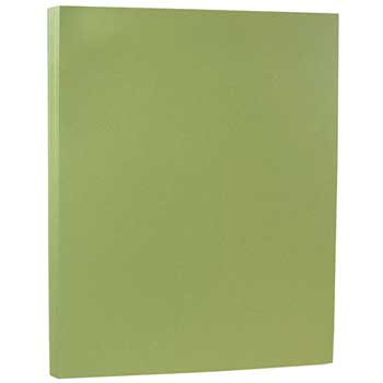 JAM Paper Cardstock, 8 1/2 x 11, 80lb Basis Olive, 250/RM
