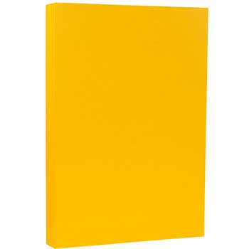 JAM Paper Colored Paper, 28 lb, 8.5&quot; x 14&quot;, Sunflower Yellow, 500 Sheets/Ream