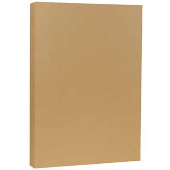 JAM Paper Cardstock, 80 lb, 8.5&quot; x 14&quot;, Tan, 250 Sheets/Ream