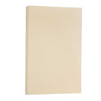 JAM Paper Vellum Bristol Cardstock, 67 lb, 8.5&quot; x 14&quot;, Ivory, 150 Sheets/Ream