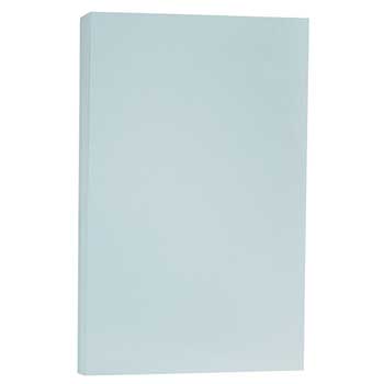 JAM Paper Vellum Bristol Cardstock, 67 lb, 8.5&quot; x 14&quot;, Blue, 150 Sheets/Ream