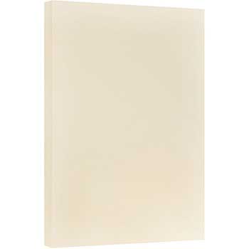 JAM Paper Extra Heavy Weight Cardstock, 110 lb, 11&quot; x 17&quot;, Ivory, 50 Sheets/Pack