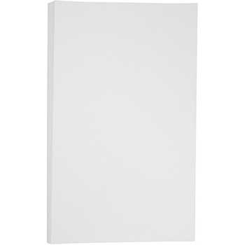 JAM Paper Vellum Bristol Cardstock, 94 Bright, 67 lb, 11&quot; x 17&quot;, White, 50 Sheets/Pack