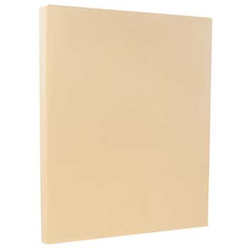 JAM Paper Vellum Bristol Cardstock, 8 1/2 x 11, 67lb Ivory, 250/RM