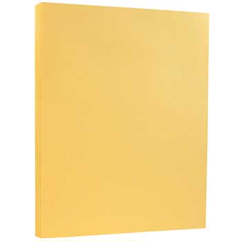 JAM Paper Vellum Bristol Index Cardstock, 110 lb, 8.5&quot; x 11&quot;, Buff, 250 Sheets/Ream
