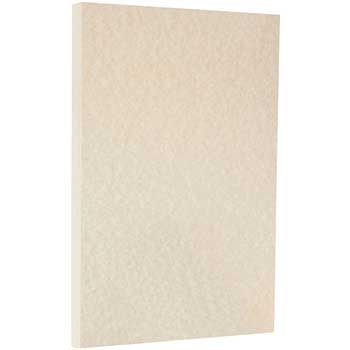 JAM Paper Parchment Cardstock, 65 lb, 8.5&quot; x 14&quot;, Brown, 250 Sheets/Ream