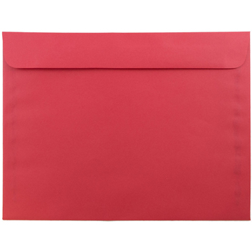 JAM Paper Booklet Colored Recycled Envelopes, 9&quot; x 12&quot;, Red, Recycled, 250/PK