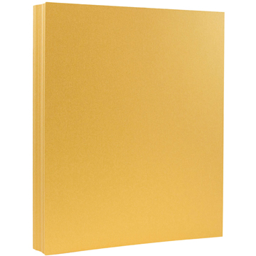 JAM Paper Metallic Paper, 32 lb, 8.5&quot; x 11&quot;, Gold Stardream Metallic, 25 Sheets/Pack